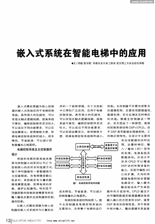 嵌入式系统在智能电梯中的应用