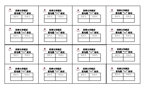 配电箱“5S”标识