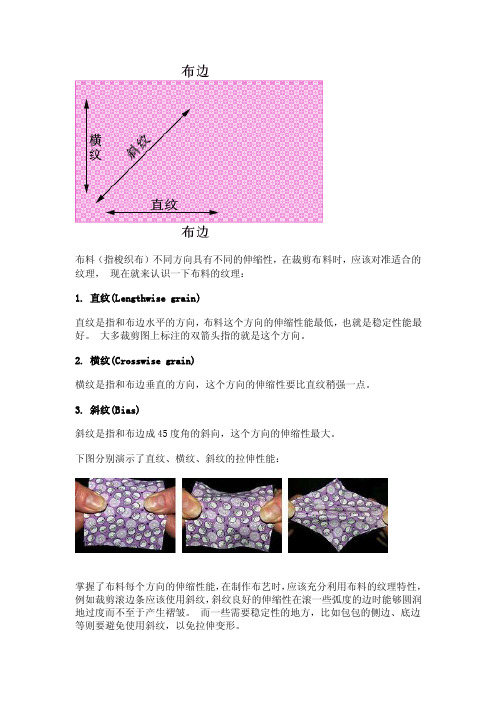 梭织直纹,横纹,斜纹认识