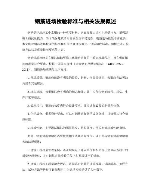 钢筋进场检验标准与相关法规概述