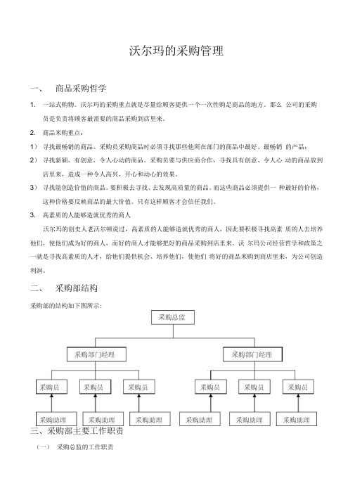 沃尔玛的采购管理