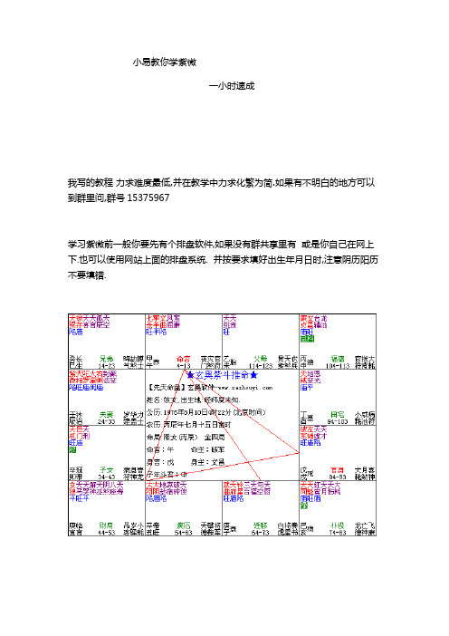 小易教你学紫微(一小时速成)