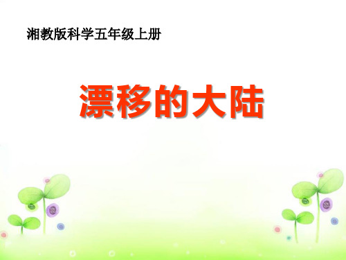 《漂移的大陆》精品教学PPT