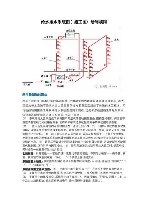 给水排水系统图( 施工图) 绘制规则