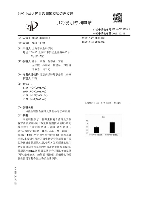 一种微生物复合菌剂及其制备方法和应用[发明专利]