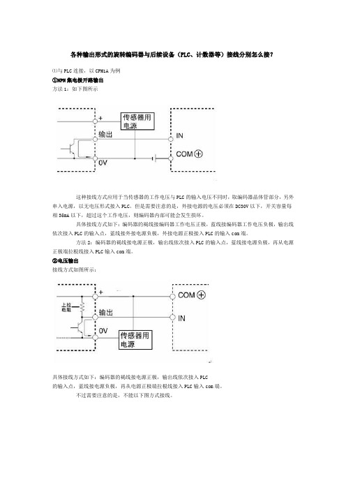 各种输出形式的旋转编码器与后续设备