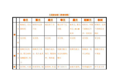 兰花的识别