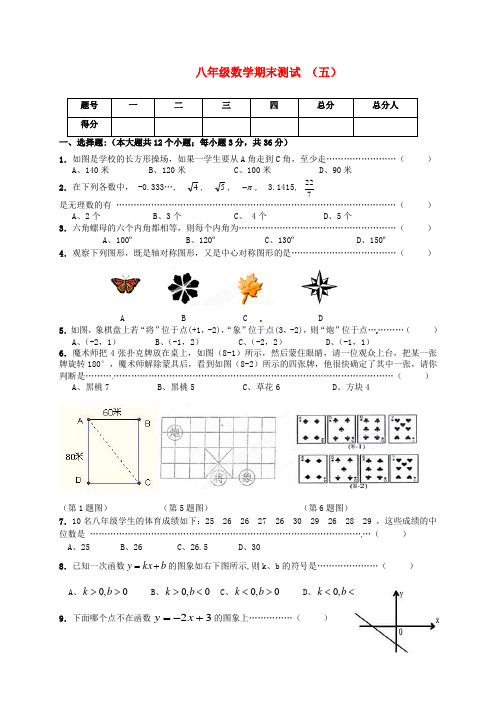 2015年秋季新版冀教版八年级数学上学期期末复习试卷11