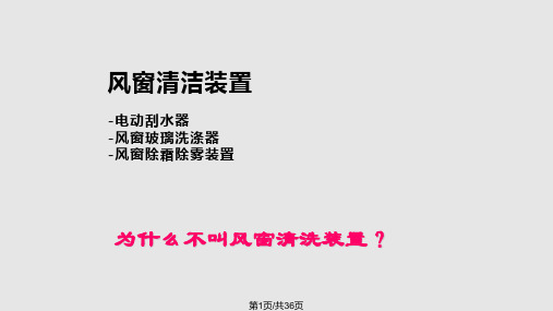 风窗清洗装置PPT课件