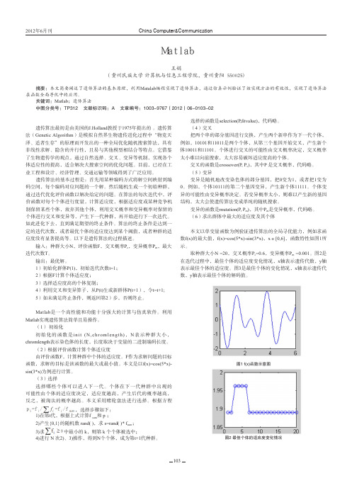 遗传算法的Matlab实现及应用