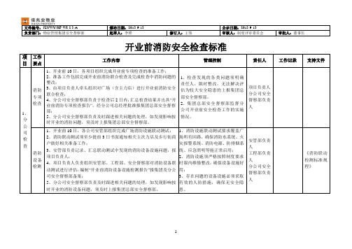 8开业前消防安全检查标准