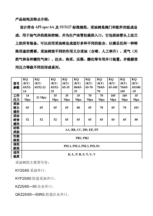 采油树型号说明及其规范 (1)