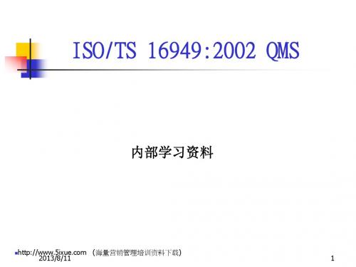 ISO(TS)_16949标准学习详细资料