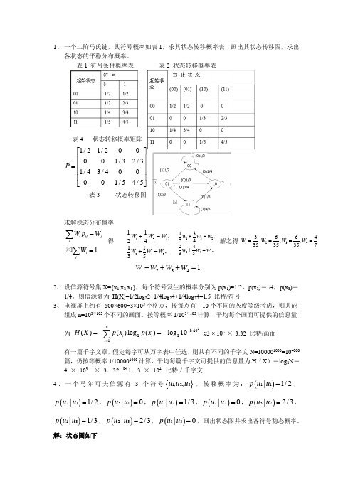 信息论 例题