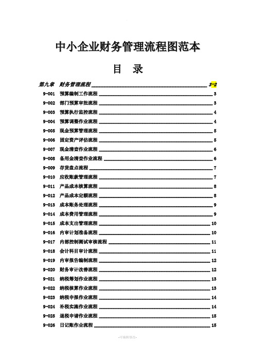 中小企业财务管理流程图范本