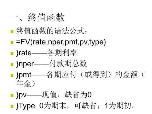 excel常用财务函数培训课件PPT(共 63张)