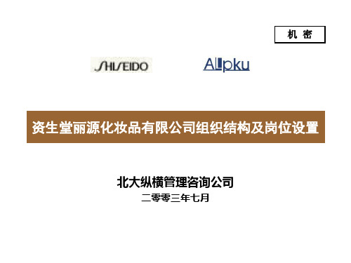 某咨询公司做的组织结构及岗位设置报告-PPT文档资料