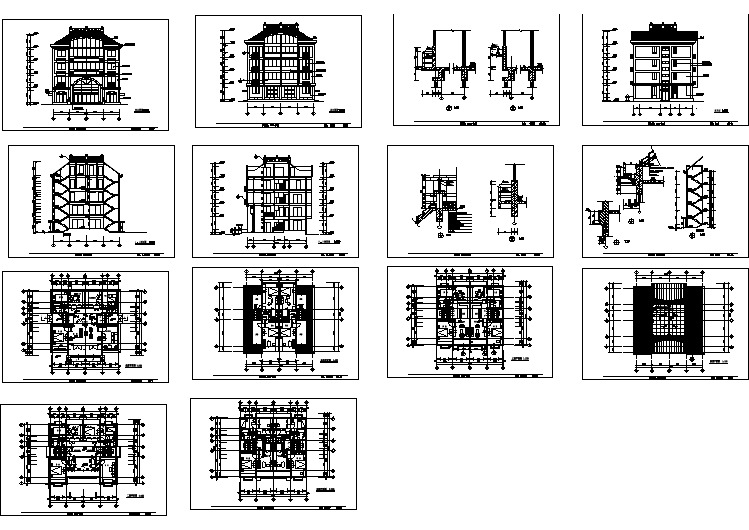 【设计图纸】五层住宅建筑施工图(精选CAD图例)