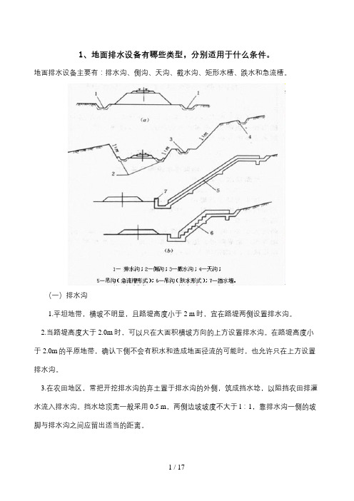 地面排水设备