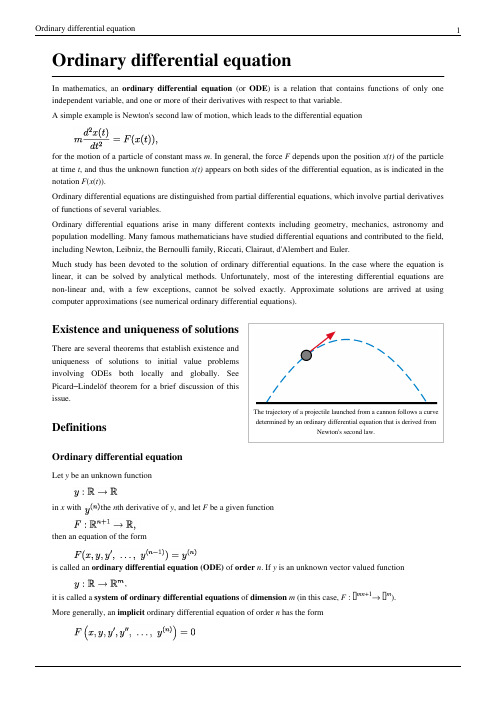 Ordinarydifferentialequation