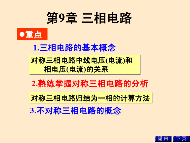 电路分析基础第九章  三相电路