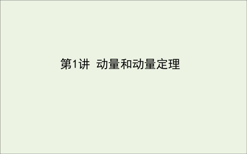 2021高考物理一轮复习6.1动量和动量定理课件新人教版