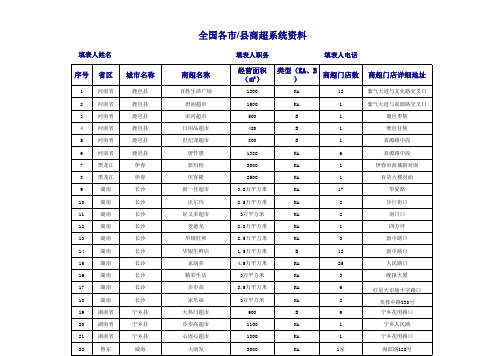 全国超市系统明细)