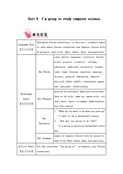 最新人教版新课标英语八年级上册Unit 6 公开课教学设计