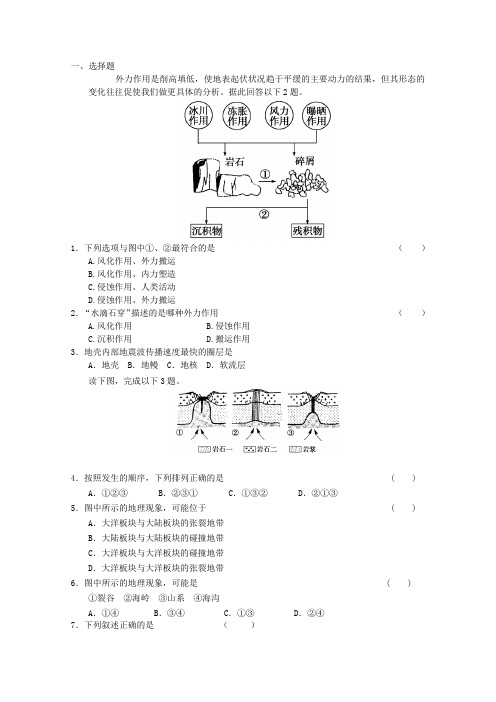 2013届高考地理备考专题人教版必修一复习练习56