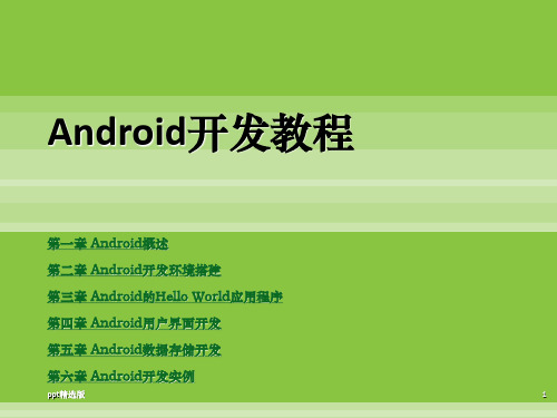 android开发教程ppt课件