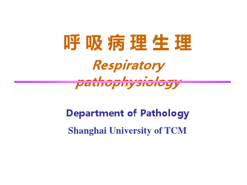 呼吸病理生理学