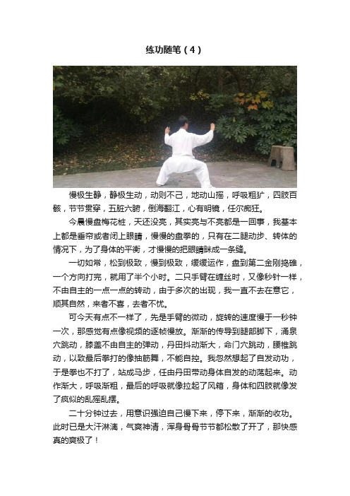 练功随笔（4）