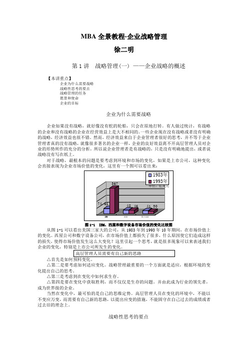 MBA全景教程--企业战略管理课程