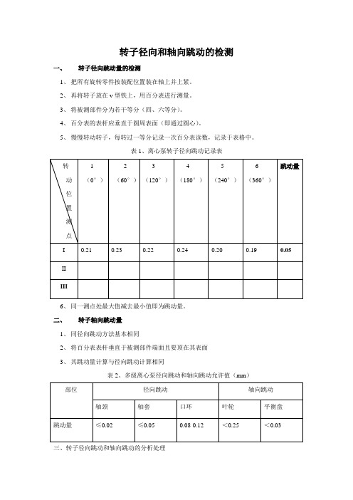 转子径向和轴向跳动的检测 7