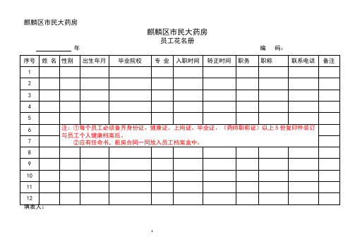 GSP表格填写