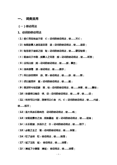 文言文1—词类活用