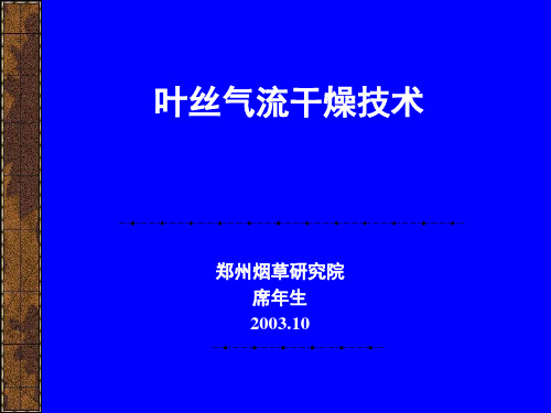 叶丝气流干燥技术