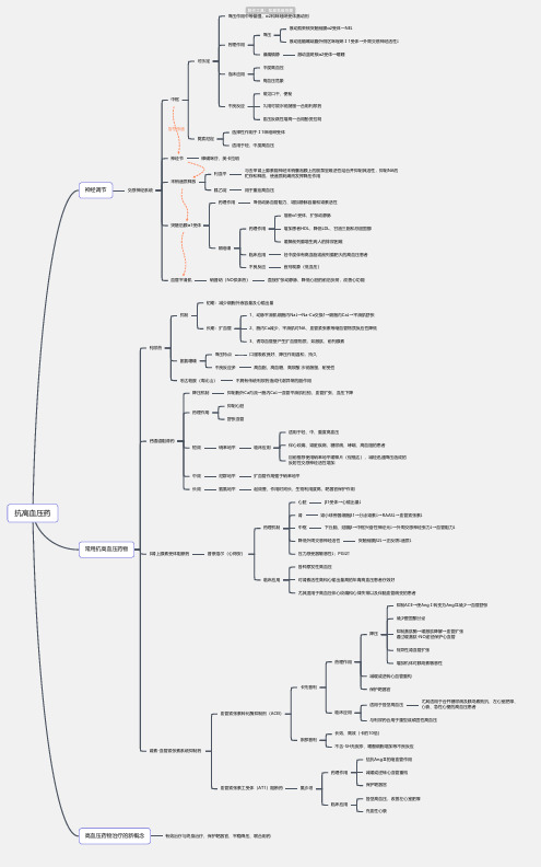 抗高血压药思维导图-简单高清脑图_知犀