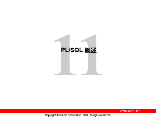 第十一章 PLSQL概述