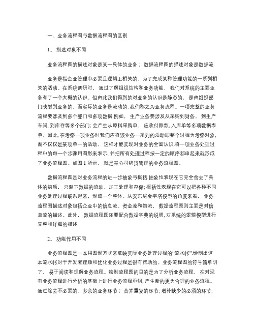 业务流程图和数据流程图的区别.