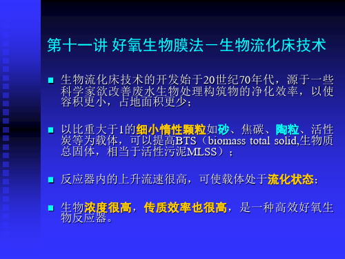 十一讲好氧生物膜法生物流化床技术