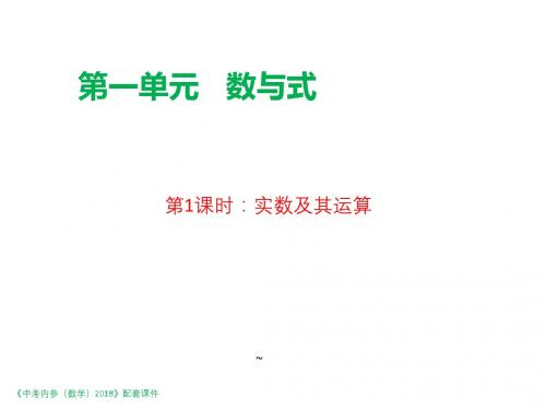 陕西省2018年中考数学复习课件：第一编第01课时实数及其运算.pptx