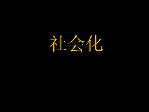 社会学课件  社会化