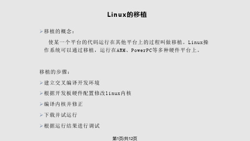 Linux内核的移植PPT课件