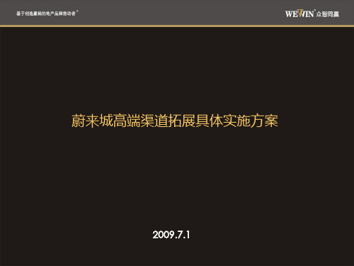 蔚来城高端渠道拓展具体实施方案