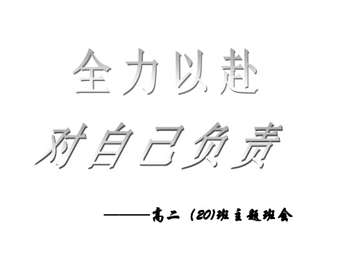 (5.12最新)主题班会：全力以赴 对自己负责