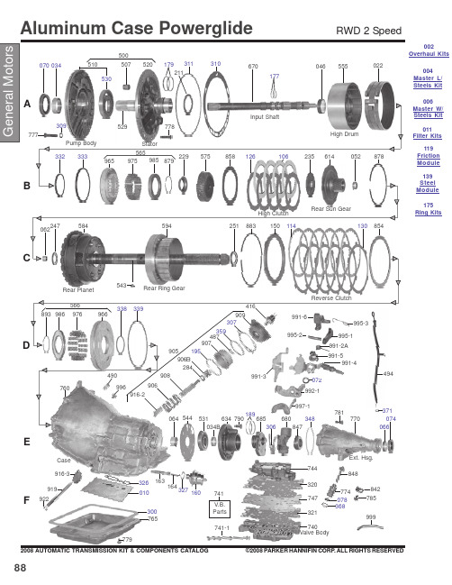 泛玛莱斯2008年自动变速器组件目录说明书