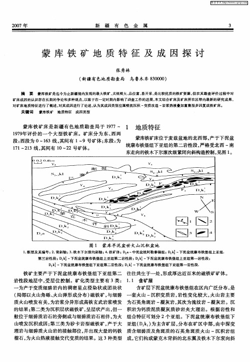 蒙库铁矿地质特征及成因探讨