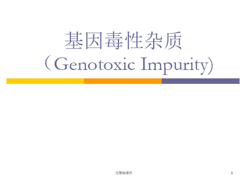 基因毒性杂质(genotoxicppt课件