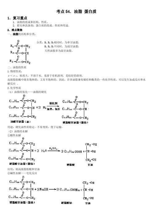 高中化学58个考点精讲_54-58_最全